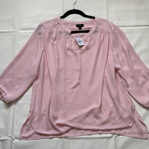 J. Jill Pink Wrap-Front Blouse
